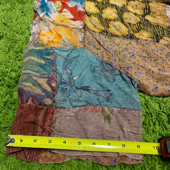 Sacred Threads Multicolor Patchwork Button Down Shirt - Picture 10 of 11